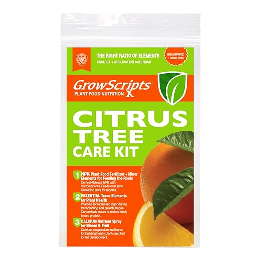 Citrus Tree Fertilizer Kit - Complete 3-in-1 Plant Food with NPK Granules Liquid Micronutrients &amp Calcium for Container Lemon Orange Lime Trees 3-Month Supply for Indoor Outdoor Citrus Plants