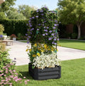 Raised Garden BedGarden BedGalvanized Planter Box with Cage for Climbing Vines
