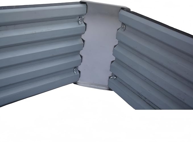 4ft x 2ft Galvanized Raised Garden Bed Horticultural Planting Box Metal Planter Boxes Outdoor Suitable for Plants Flowers Vegetables Herbs Fruits Dark Grey