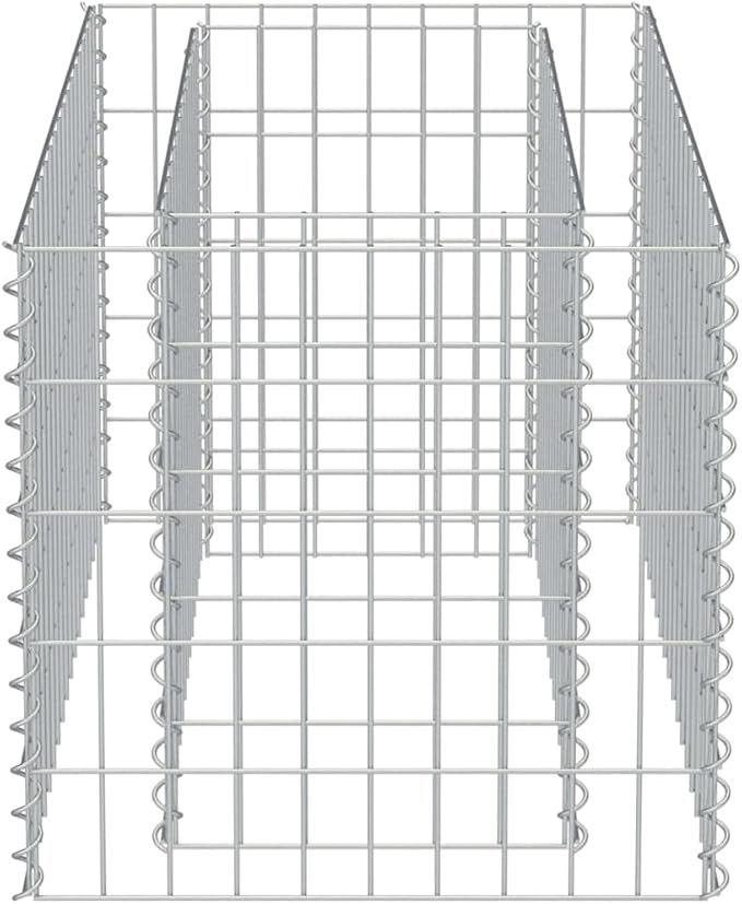 Gabion Raised Bed Galvanized SteelRaised Planter Box with Climbing Plants for Flowers Herbs and Fruits Lawns Verandas Balconies and Patios. 35.4X19.7X19.7