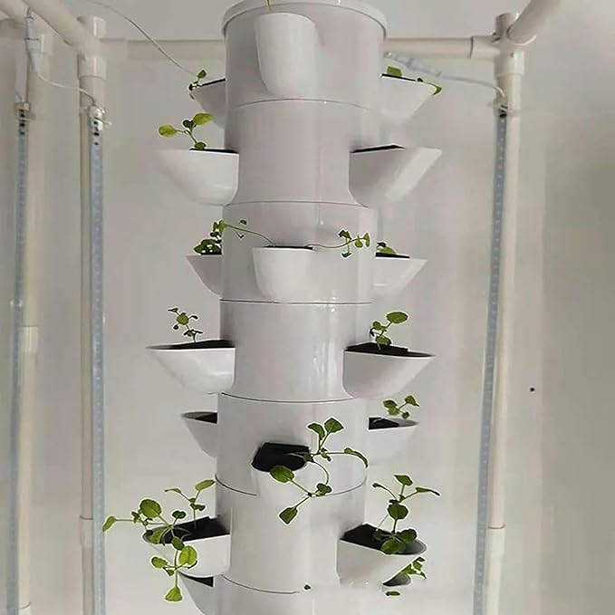 Systems of Hydroponic Cultivation for Interior Gardening - Systems of Vertical Culture of 15 -Layer Automatic Irrigation and 45 Plants for Fresh Herbal Garden Fruits Vegetables Vegetables
