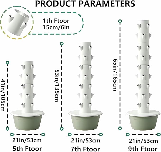 Hydroponics Growing System Indoor Herb Garden with Grow Lights Aeroponic Tower Garden Hydroponic Tower for Gardening Lover-*