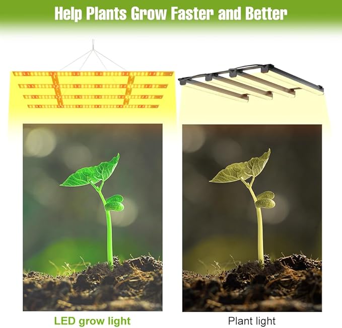 400W LED Plant Lights Sunlight Full Spectrum Growth Box UV IR Planting Panel Lamp 100-277V Indoor Hydroponics Lighting 110V Red Bule Greenhouse Tent Seeds Flowers Potted Grow Lamps with Hook US Plug