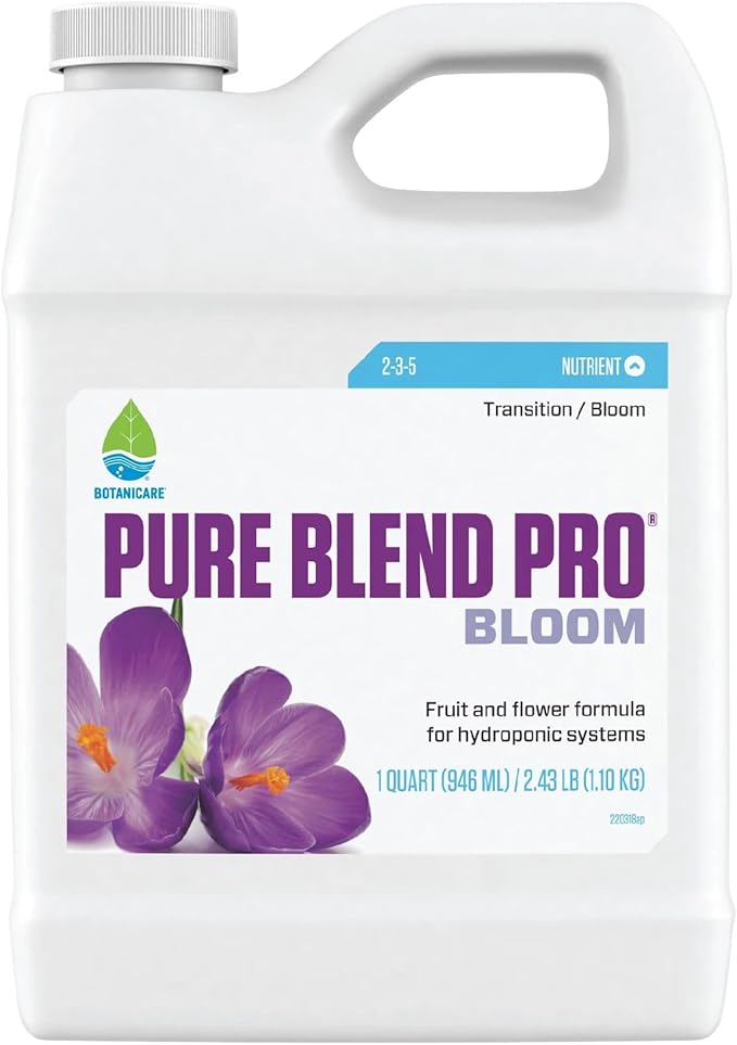 Botanicare Pure Blend Pro Bloom Nutrient for Fruit and Flowers 2-3-5 1 qt.