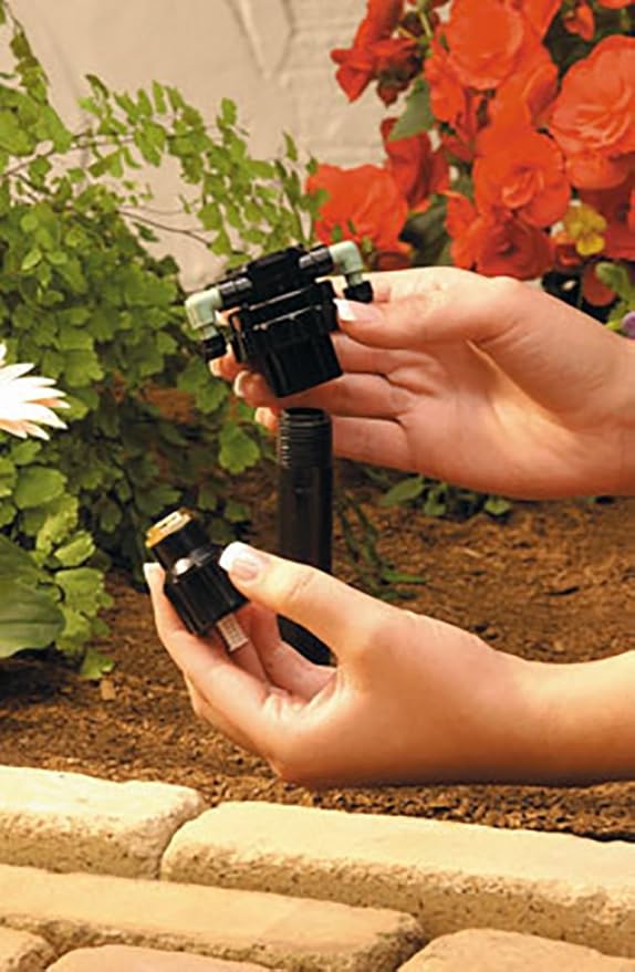 Orbit 5-Pack 67005 4-Port Drip Irrigation Manifold for 1/4 Inch Tube - Efficient Water Distribution for Your Garden