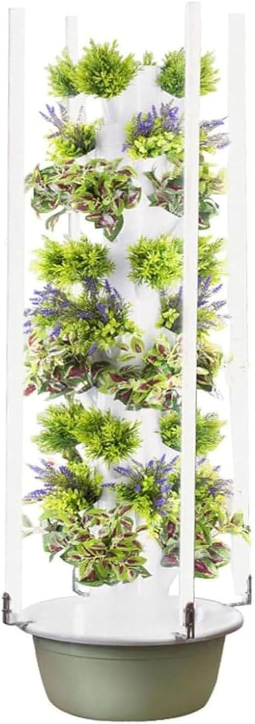 Hydroponics Growing System Tower Garden Hydroponics Growing System Indoor Smart Garden with LED Light Plants Indoor Hydroponic Vegetable Tower for Gardening Lover for Fruits and Vegetables9Layer