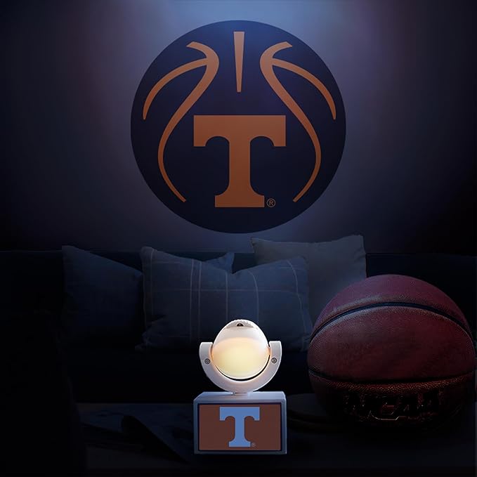 Sporticulture NCAA American Football Tennessee Volunteers - Adjustable Led Mini Spotlight Projector with 6 Team Logo Designs - Portable &amp Rechargeable Spotlight - Battery-Operated - 4.375” x 3.125