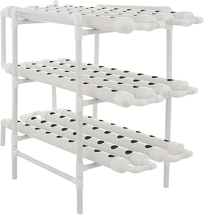 Hydroponics Growing System Hydroponics Growing System Tower PVC Pipe 108 Holes for Planting Vegetables Indoor Garden System Tall Hydroponics System Outdoor