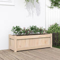 Large 35.4x35.4x12.2 Raised Garden Bed Solid Pine Raised Planter Box Rustic Brown Patio Planter for Outdoor Vegetable Flower &amp Herb Gardening