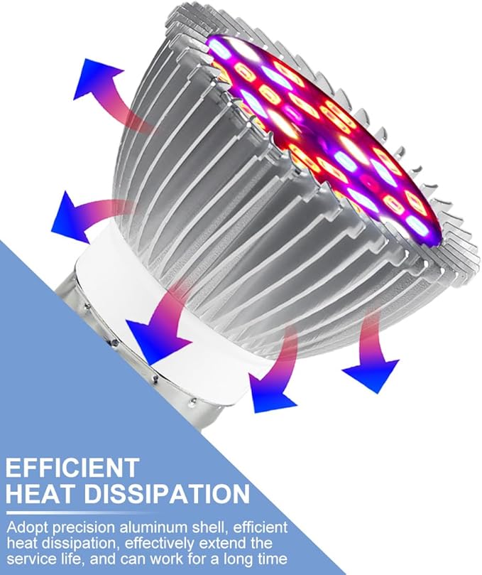 150W E27/E26 Indoor Full-Spectrum Solar Seedling Lamps AC100-277V Hydroponic Vegetable Planting Light IR/UV Composite Band Seed Cultivation Fill Lamping 110V Natural Sunlight Greenhouse Tent Lighting