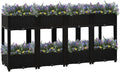 Raised Bed Black Polypropylene 63.0 x 15.7 x 28.0 in Raised Bed Gardening Pots &amp Planters 316537