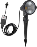 Kiven IP65 Waterproof Landscape Clamp Light Decorative Spotlight with Plug-in Cord and Timer for Indoor Outdoor Park Yard Garden Step Statue COB Lawn Light (3W Warm White)