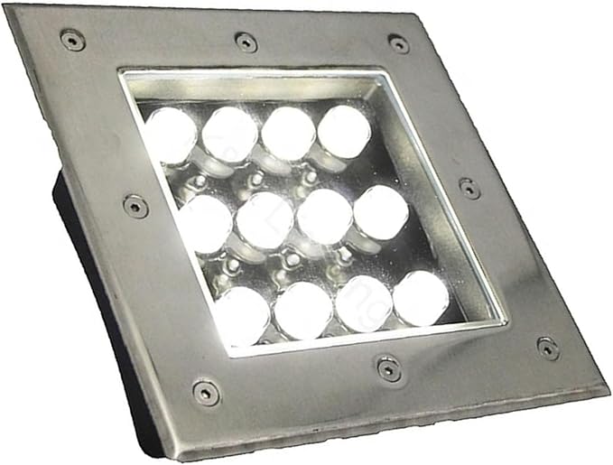 LED Landscape Lamp Outdoor Recessed Buried Lights IP67 Waterproof Garden Spotlight 12V Low Pressure Stainless Steel Well Light for Lawn Deck Driveway VillaPurple 6 W