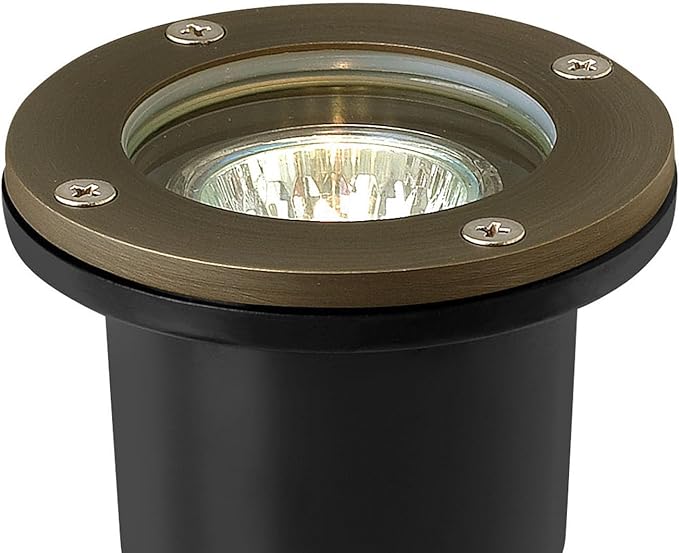 Hinkley Hardy Island 16701MZ Flat Top LED Well Light - Includes Wiring Kit &amp Anti-Corrosion PVC Burial Sleeve - Matte Bronze