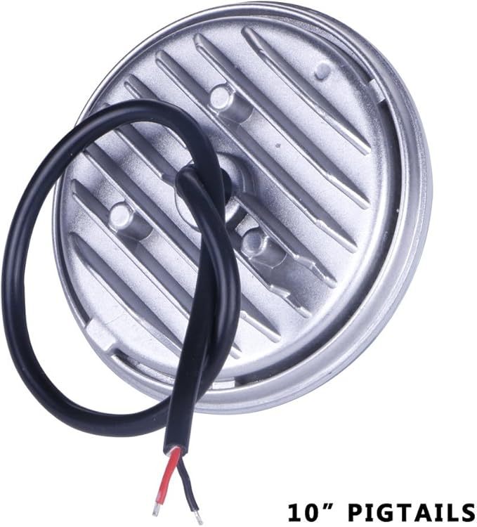 PAR36 LED Spot Light 18W 6000K Sealed Beam Replacement - Tractor Headlight for Snowblower Combine Agriculture Off-Road Outdoor Landscape Spotlight IP67 Waterproof 9-32V DC Pigtail