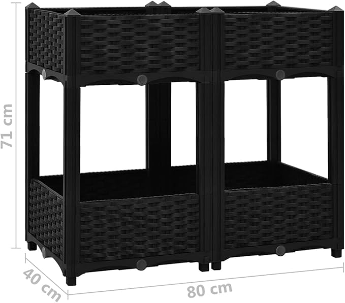 Raised BedGarden PlantersGarden PlantersGarden CenterpiecesGarden BedsRaised Beds for Growing FlowersHerbs and Fruits31.5x15.7x28 Polypropylene