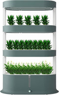 COYEUX Indoor Hydroponics System Automated LED Grow Lights Hydroponic Growing System with Remote Control for Herbs Fruits Vegetables White