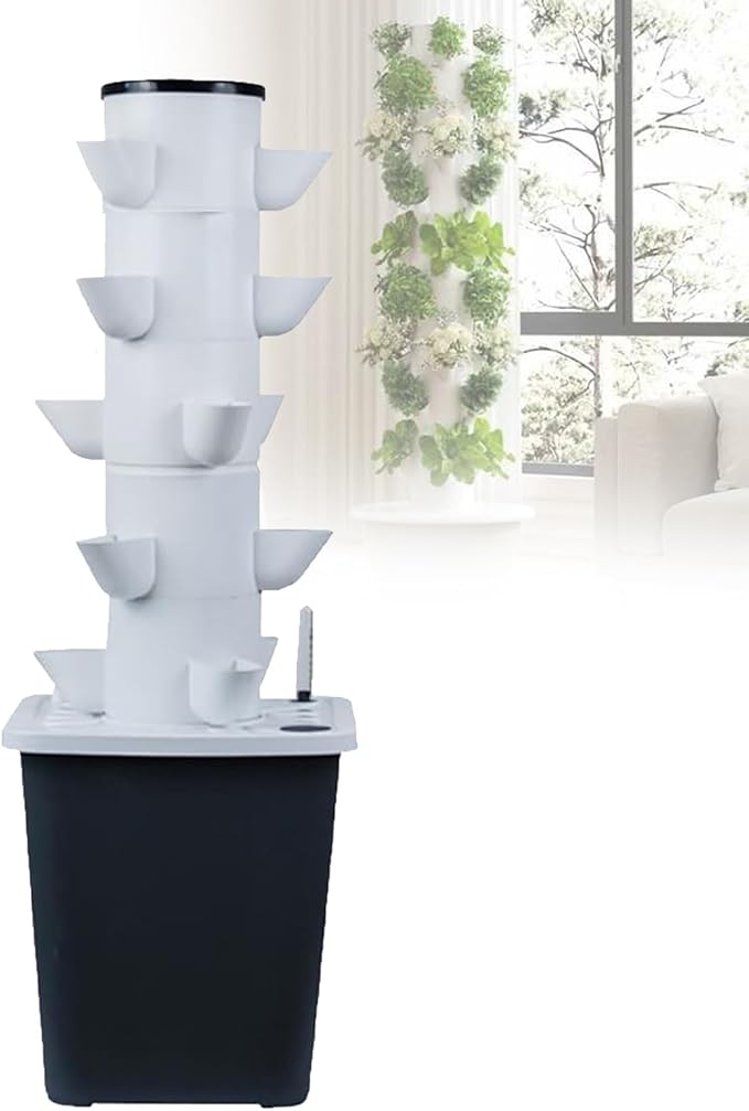 Soilless Cultivation Kit - Food-Grade Hydroponics 3-6 Tier Rack - Save Time &amp Water 30% Higher Yields - Ideal for Kitchen Office Windowsill Planting(25holes)