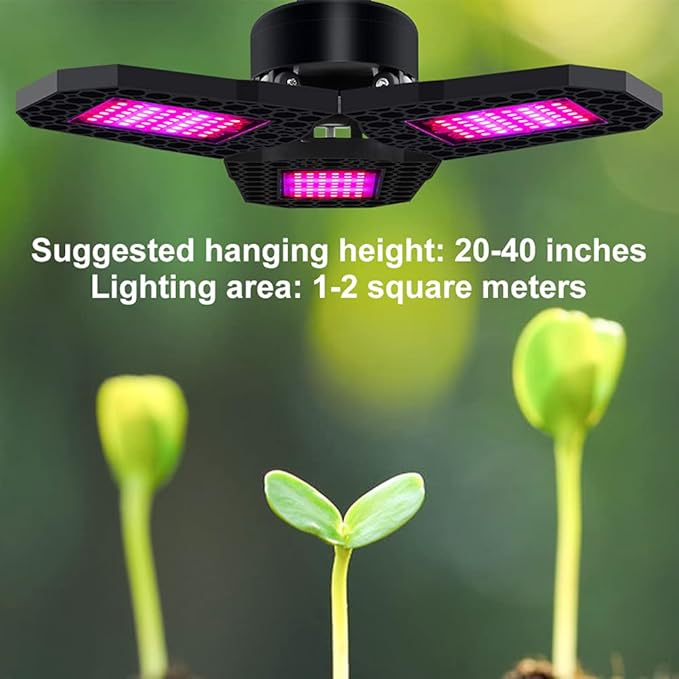 Foldable LED Grow Light Adjustable Phyto Lamp E27 Base Deformation Plant Lamp for Indoor Greenhouse Seedling Flower126leds