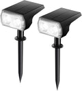 48 LEDs Solar Lighst Outdoors Landscape Spotlights Wireless Waterproof Outdoor Solar Spotlights for Yard Garden Patio Hot(2pcs White)