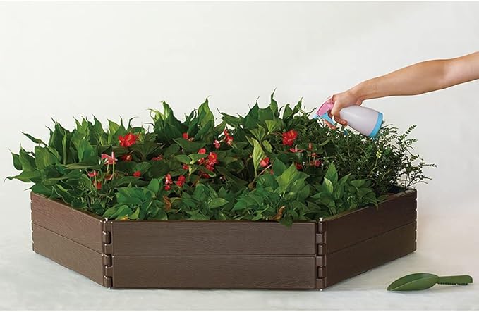 Modern Home Raised Garden Bed Kit - Stackable Hexagon Modular Flower/Planter Kit