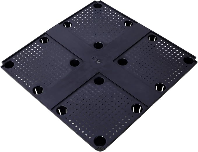Planter Raised Garden Bed - Polypropylene with Drainage Plug Black 15.7x15.7x27.7 – Outdoor Garden Kit