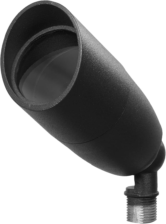SEVEN LIGHTING LED Low Voltage Outdoor Directional Lights - 12V AC 36° Beam Angle Landscape Spot Up Light- All Accessories Included IP67 Waterproof 3000K Warm Aluminum Housing Black 12P (DL-128)