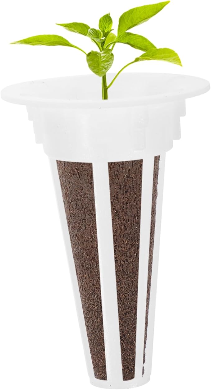Kisangel 4sets Indoor Grow Kit Hydroponics System Hydroponic Bucket Grow Baskets Humidity Domes for Easy Plant Care