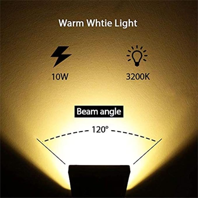 10W Low Voltage Landscape Lights 12V LED Spotlights Outdoor IP66 Waterproof Garden Lights3000K Warm White Light Lawn Floodlight Stakes(6 Pack)