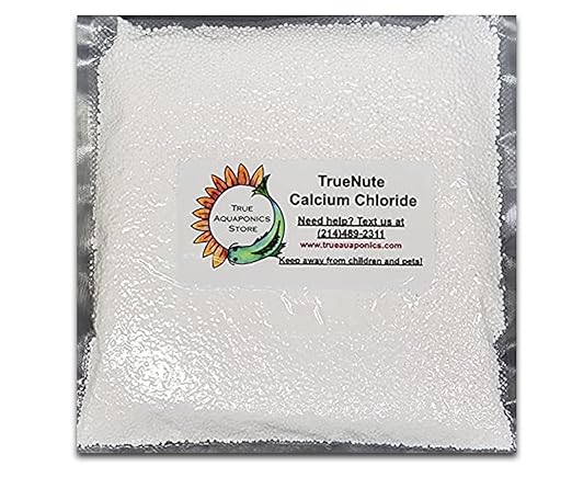 TrueNute Calcium Chloride 16 Ounces for Calcium Deficiency in All Plants Will Stop Blossum End Rot Leaf Tip Burn Deformed New Shoots and Leaf Tips and Distorted and Or Curl at Leaf Tips