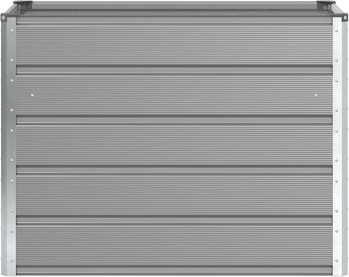 Steel Raised Garden Bed for Gardening Metal Planter Box for Vegetables Fruits Flowers 39.37 x 19.69 x 30.31 in Light Gray-685