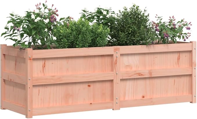 Wooden Raised Garden Bed Garden Planter Box Outdoor Wood Raised Garden Bed for Planting Plants Vegetables 59.1x19.7x19.7 Solid Wood Douglas-251