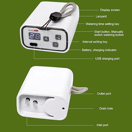 Automatic Watering System Low Noise Digital Programmable Irrigation System for Garden Built in Water Pump Automatic Drip Irrigation Kit for 6 Potted Plants