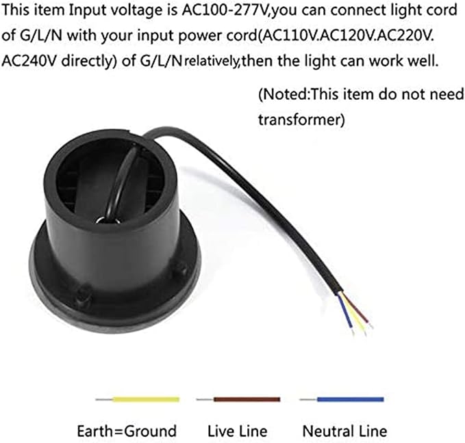 4PCS Underground Light LED 85-265V Landscape Lights IP67 Waterproof Path Light Underground Light LED Landscape In-ground Well Lights Decorative Spotlight Buried Lights