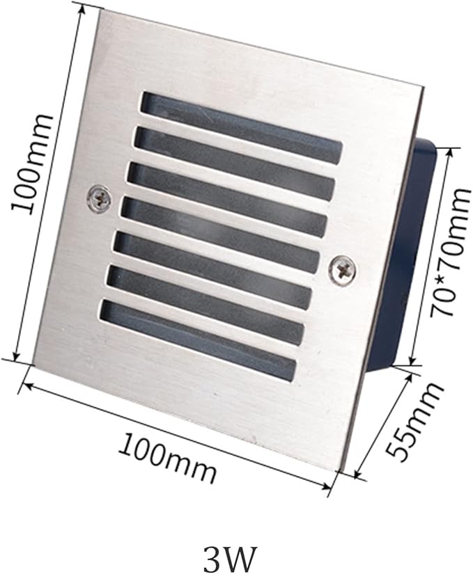 Outside Ground Lights Garden Buried Light LED Underground Recessed Landscape Lights AC85-265V IP65 Waterproof Anti-Rust Square Floor Spotlights for Outdoor Patio Driveway Deck Step Pathway
