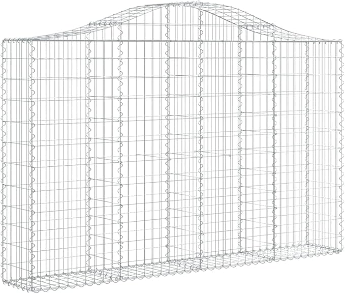 5-Pack Galvanized Iron Gabion Basket 78.7x78.7x55.1 Raised Planter &amp Retaining Wall Silver Outdoor Garden Bed for Patio Yard and Landscape Projects