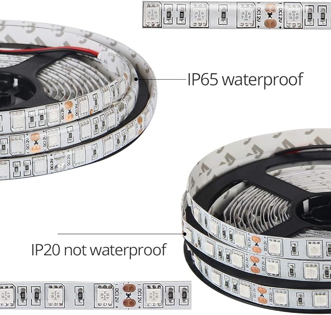 Fengyan Landscape Lights 5M LED Phyto Lamps Grow Lights SMD 5050 LED Strip Light DC12V Flower Plant Growth Lamps for Greenhouse Hydroponic Plant Growing LED Street Lamp