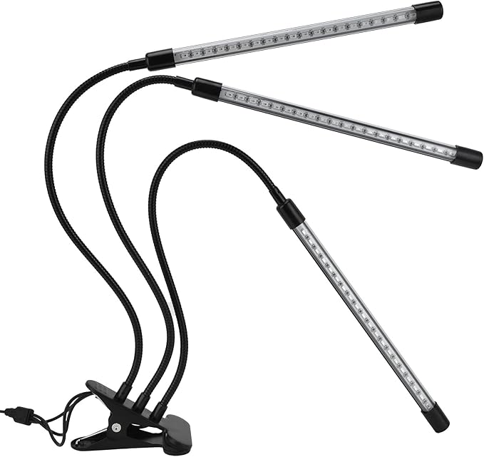 LED Plant Lamp with Grow Light Adjustable Gooseneck Timer Garden Grow Lamp USB Powered for Indoor Plants