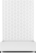 Raised Garden Bed with Trellis and Wheels73x47x16 Metal Raised Garden BedWhite Squared Metal Planter with Climbing Trellis for Vines &amp Vegetables