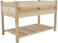 Planter Raised Beds Garden Planter Raised Flower Bed 48.5x30x24.4in with Legs &amp Storage Shelf for Flower Herb Backyard Patio Balcony
