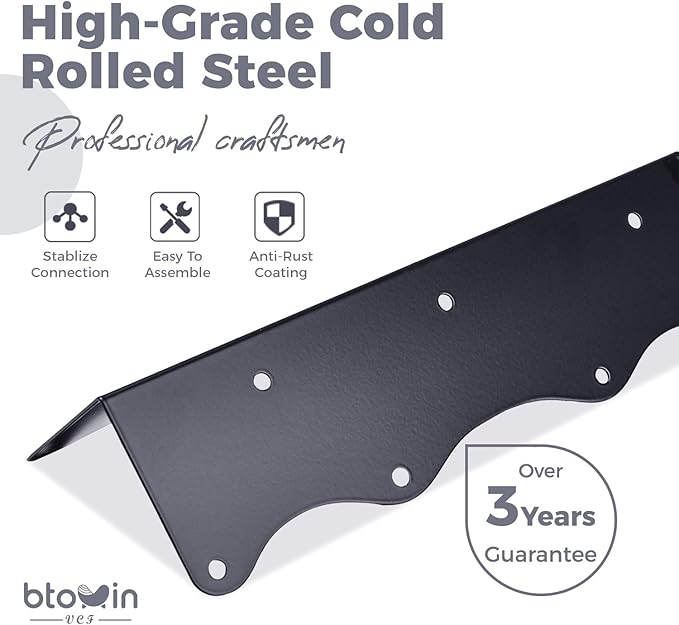 8 Set Raised Garden Bed Corner Brackets11x3x3 Raised Bed Corners Heavy-Duty Metal Conner with Screws Fits 20-24 Bed EdgesRust Resistant Metal Bracket Connectors for Vegetable Planter Garden