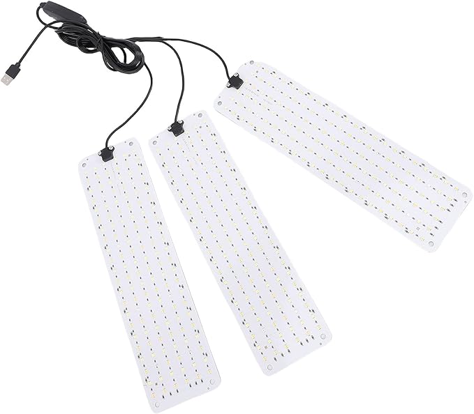 Timer Function LED Grow Lights High PPFD Full Spectrum Indoor Plant Lamp Plants 4 Heads - 16W Aluminum Material (3 Head)