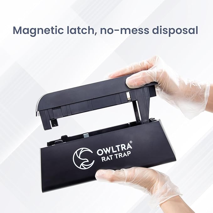 OWLTRA OW-1 Indoor Electric Rat Trap 2PCS Instant Kill Rodent Zapper with Pet Safe Trigger Black