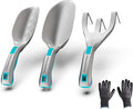 Garden Tool Set Die-cast Aluminum Gardening Hand Tools Tools 3 Piece by GOODSMANN Includes Hand Trowel Transplant Trowel Silver &amp Blue 9149-24301-03A 0