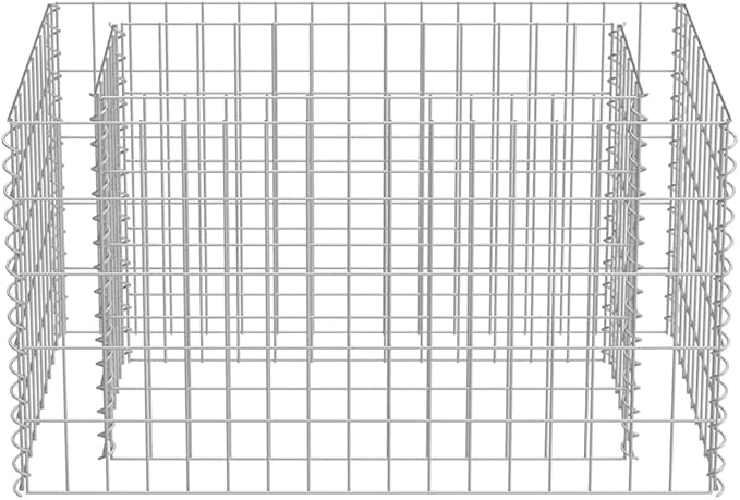 Outdoor Garden Gabion Basket Planter Raised Vegetable BedSteel Garden Decoration Raised Bed Galvanized Steel 35.4x19.7x19.7