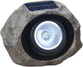 Uonlytech 1pc Solar Stone Spotlight Brightness Outdoor Decorative Lamp for Lawn Garden Patio Imitated Warm Light Options