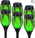 Solar Torch Lights Outdoor Flickering Flame Effect Waterproof Green Flame Landscape Path Garden Decoration 20 Inches (6)