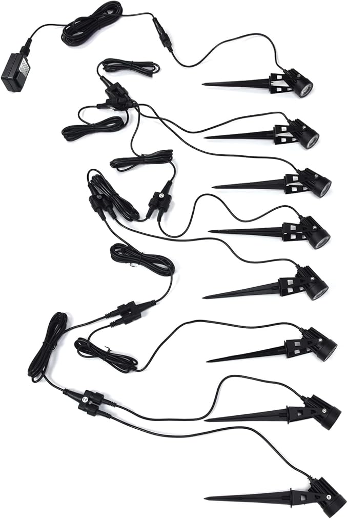 Garden Spotlight IP65 Waterproof Garden Light Weather Resistance 8Pcs Warm Light Landscape Lamp for for Courtyards for Parks for Villas for Flower Bed(#1)