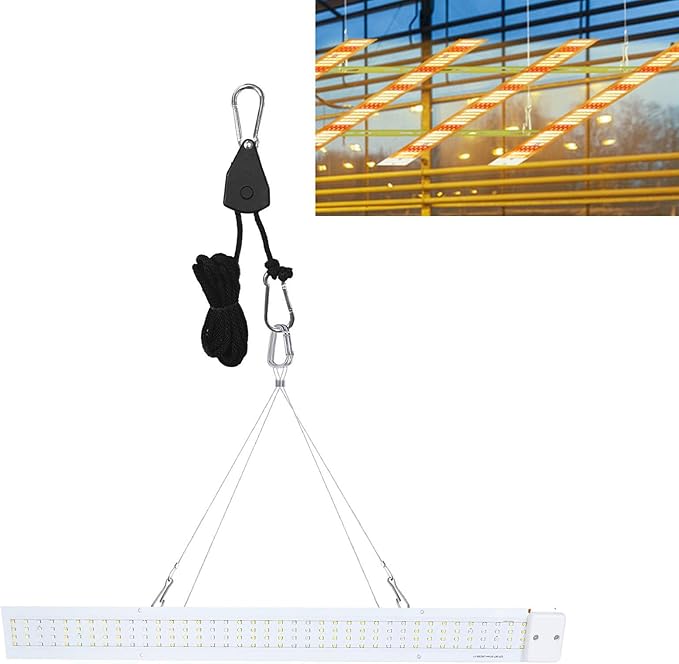 LED Grow Light Full Spectrum Hanging Panel Plant Growing Lamp for Greenhouse Indoor AC 100‑277V (US Plug 100‑240V) Rushbomiwdtkhrnzu-12