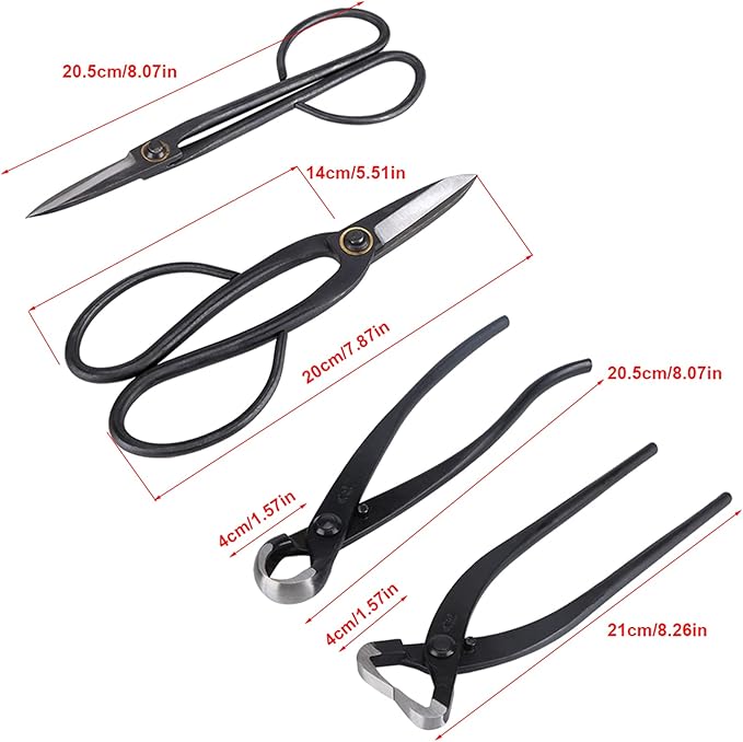 Orchard Pruning Tool Set with Storage Bag Multifunctional Garden Scissors Set Includes Branch Scissors Leaf Bud Trimmer and Ball Joint Pliers for Tree Pruning Flower